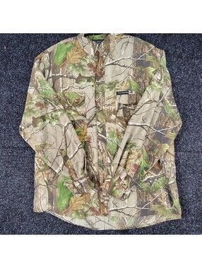 Vintage Winchester Vented Camo Shirt Mens L Button Up Long Sleeve Hunting 2001